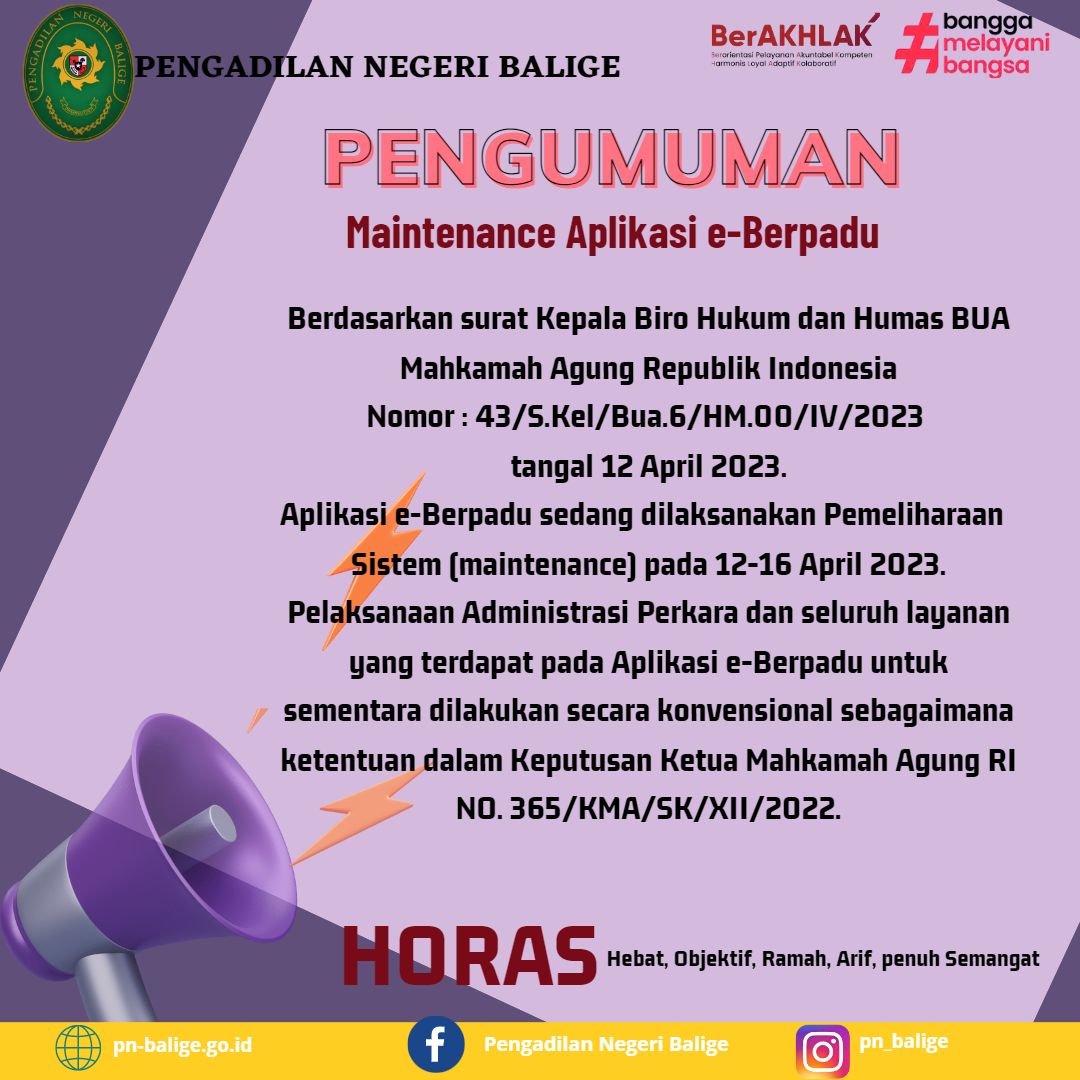 Maintenance Aplikasi e-Berpadu